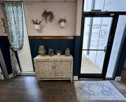 View right inside of door of gentry dental lobby, charlotte nc