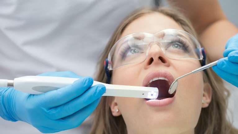Woman getting a mercury free filling, Charlotte NC