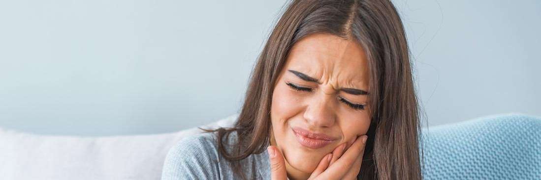 A woman with a toothache
