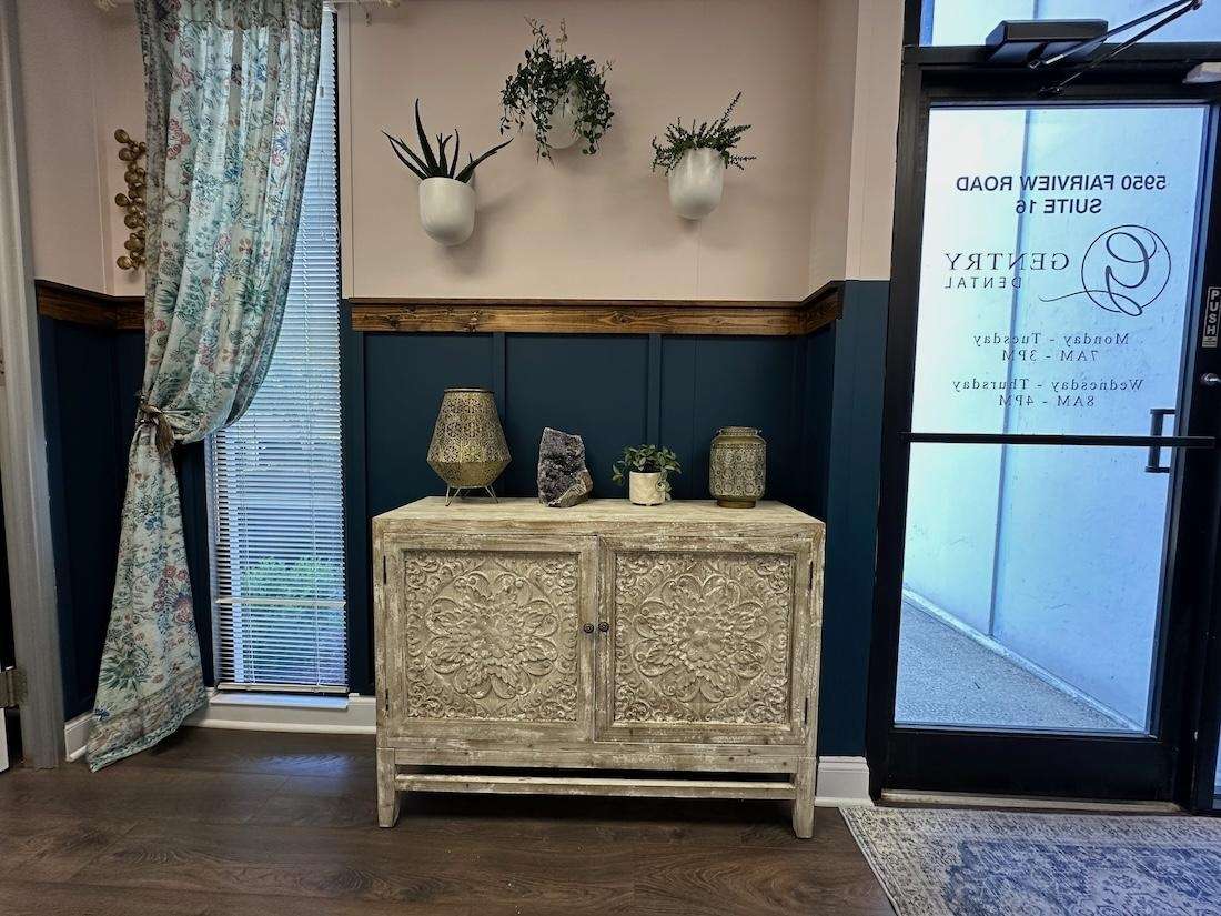 Front entry of gentry dental office, charlotte nc